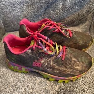 Realtree Girl Brown, Neon Green and Pink Tennis Shoes